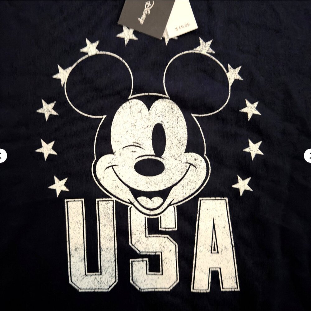 Gap x Disney Mickey Mouse USA Graphic Sweatshirt Navy Womens Large - Picture 3 of 6